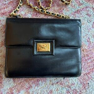 Vintage bag with a chain strap.